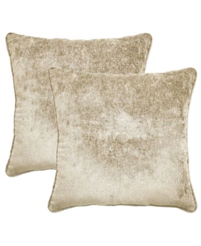 Edie@Home Delmonico Chenille 2-Pack Decorative Pillows, 20" x 20"