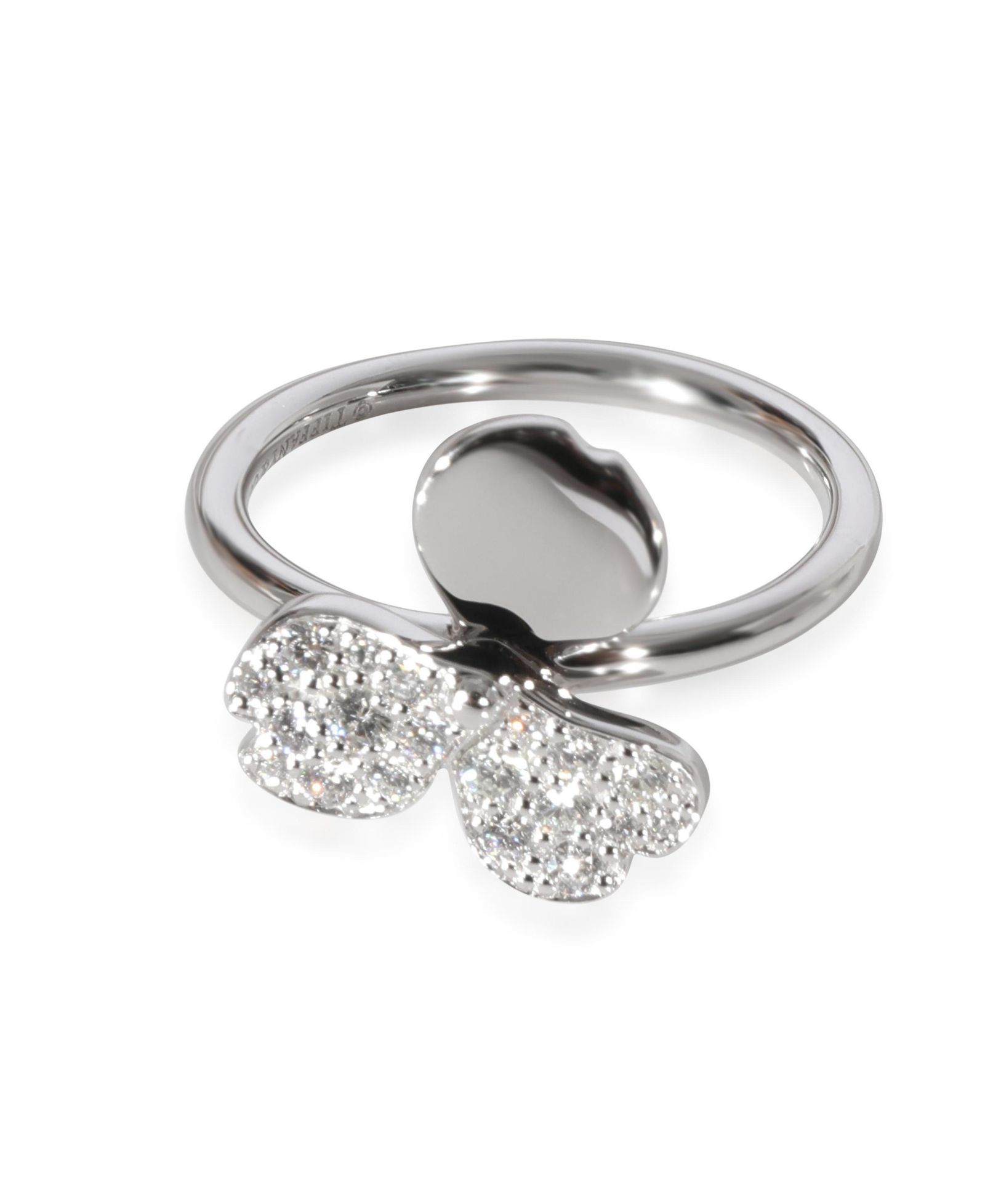 Pre-Owned Tiffany & Co Paper Flowers Diamond  Ring in Platinum 0.16 CTW