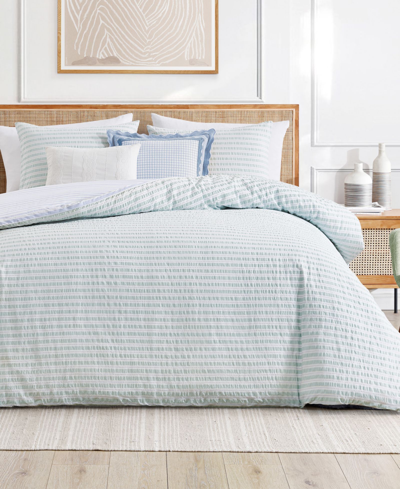 Peri Home Seersucker Stripe 3-Piece Comforter Set, King