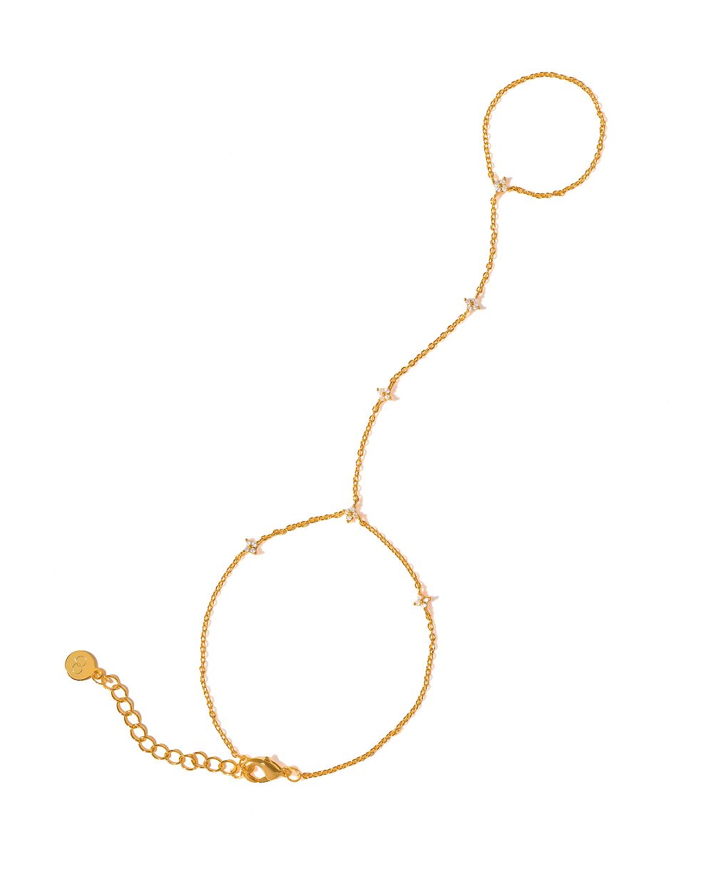 Girls Crew Crystal Shimmer Blossom Hand Chain
