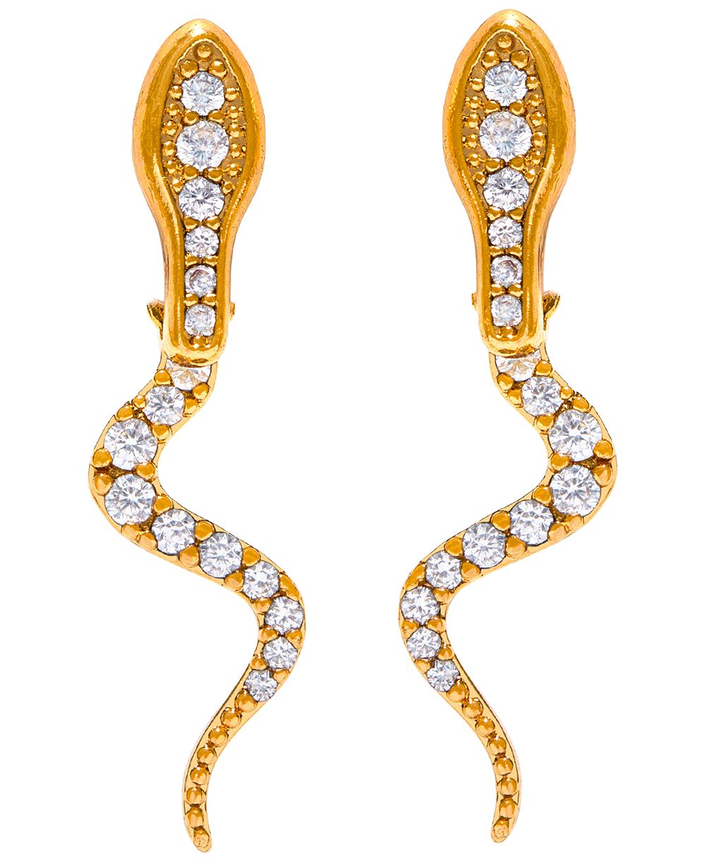 Серьги-каффы Girls Crew Crystal Python Ear Jacket