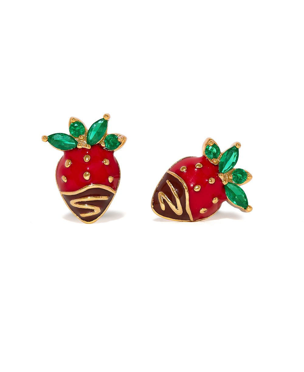 Серьги-гвоздики Girls Crew Crystal Chocolate Covered Strawberry