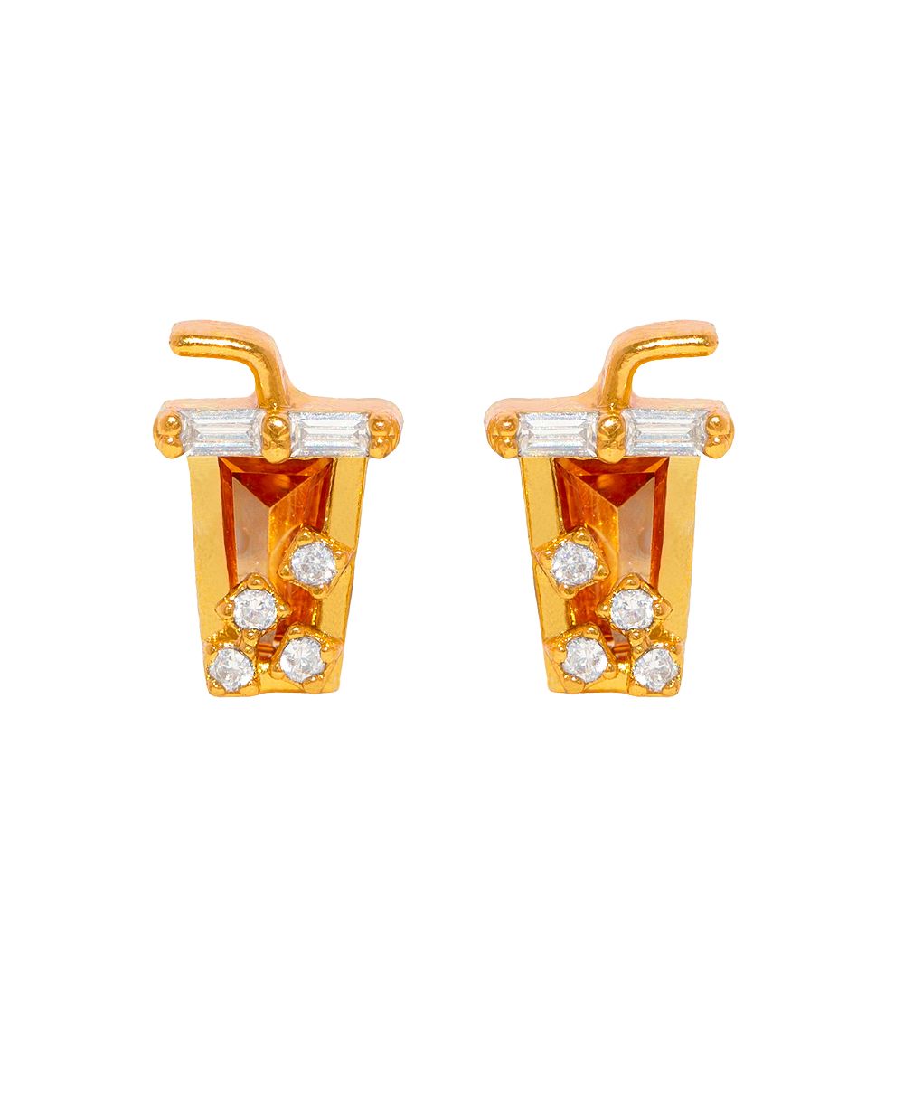 Серьги-гвоздики Girls Crew Crystal Iced Coffee