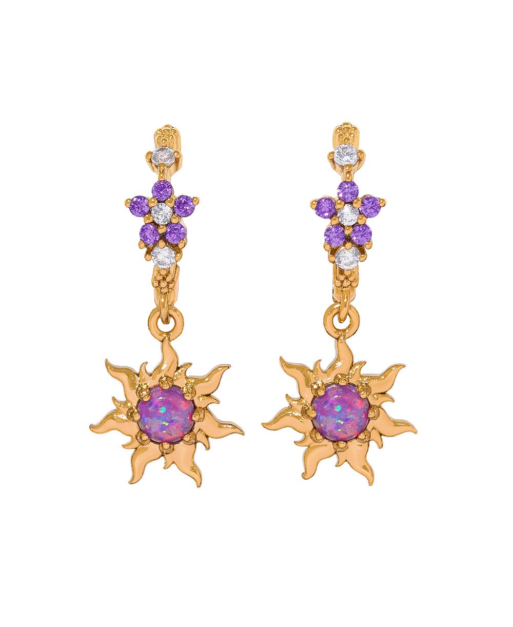 Серьги-кольца Disney Princess Tangled Corona's Crest с кристаллами Girls Crew