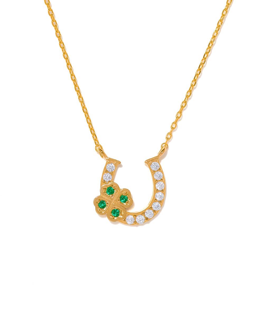 Girls Crew Золоченое колье с кристаллами Lucky Charm