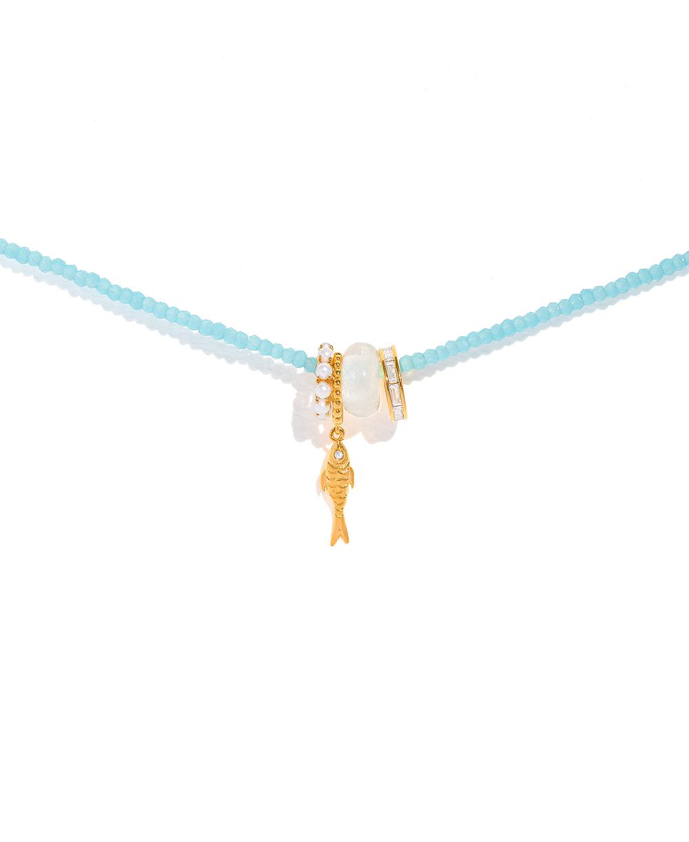 Женское ожерелье Girls Crew Crystal Fish Out of Water Beaded