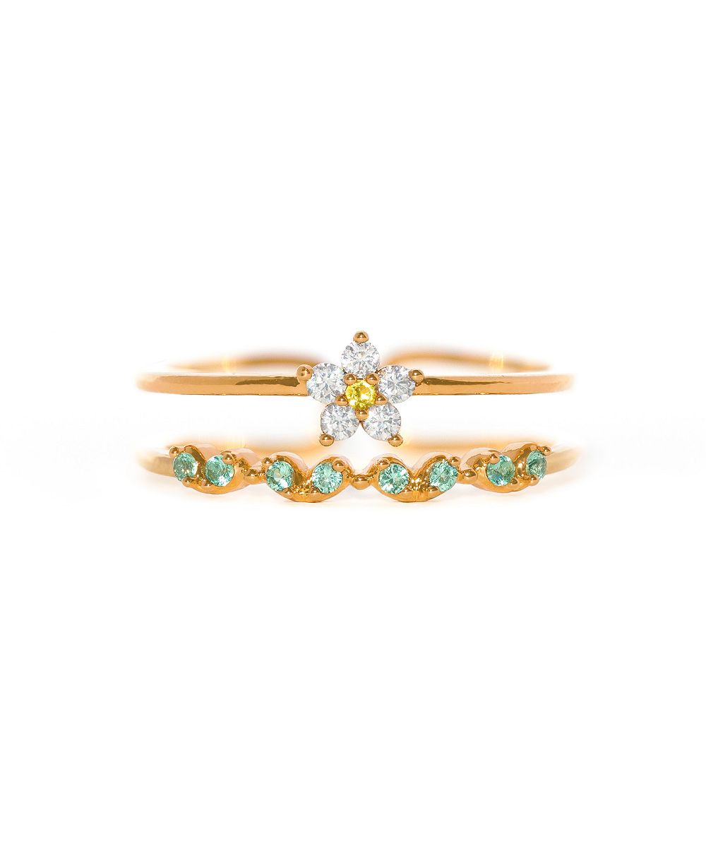 Girls Crew Crystal Fresh Picked Adjustable Ring
