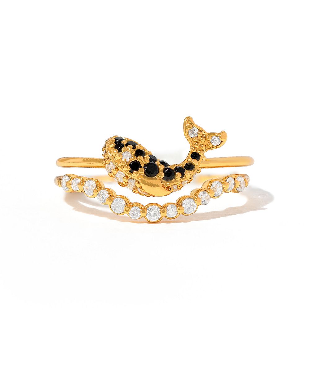 Girls Crew набор колец Crystal Orca Whale для девочек