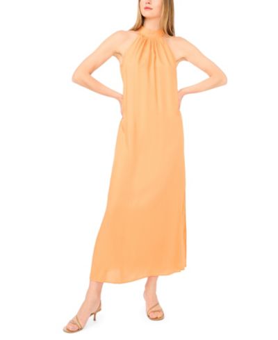 Vince Camuto Women's Halter Neck Tie-Back Maxi Dress