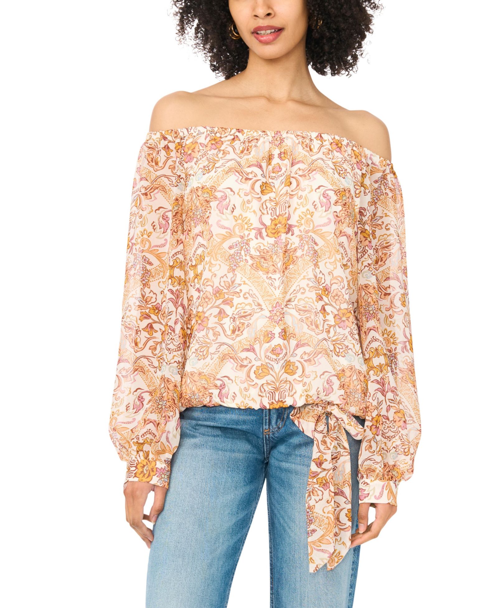 Блузка Vince Camuto Women's Off-The-Shoulder Long-Sleeve
