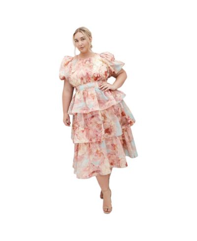 CITY CHIC Women's Heavenly Floral Print Maxi Dress