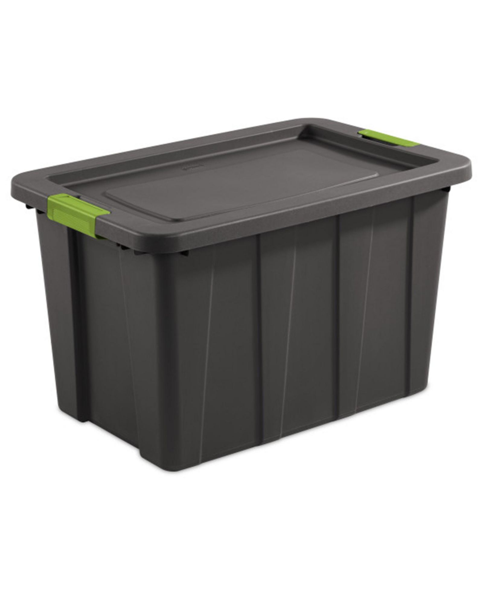 Sterilite 30 Gal Latching Tuff1 Stackable Storage Tote Bin w/ Latch Lid, 4 Pack
