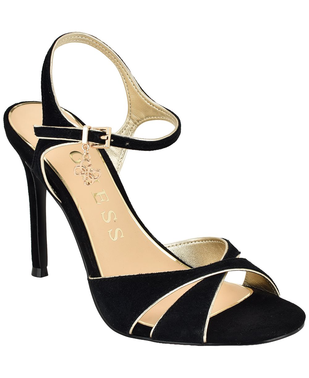 Женские сандалии GUESS Chaylen Suede Ankle Charms Stiletto