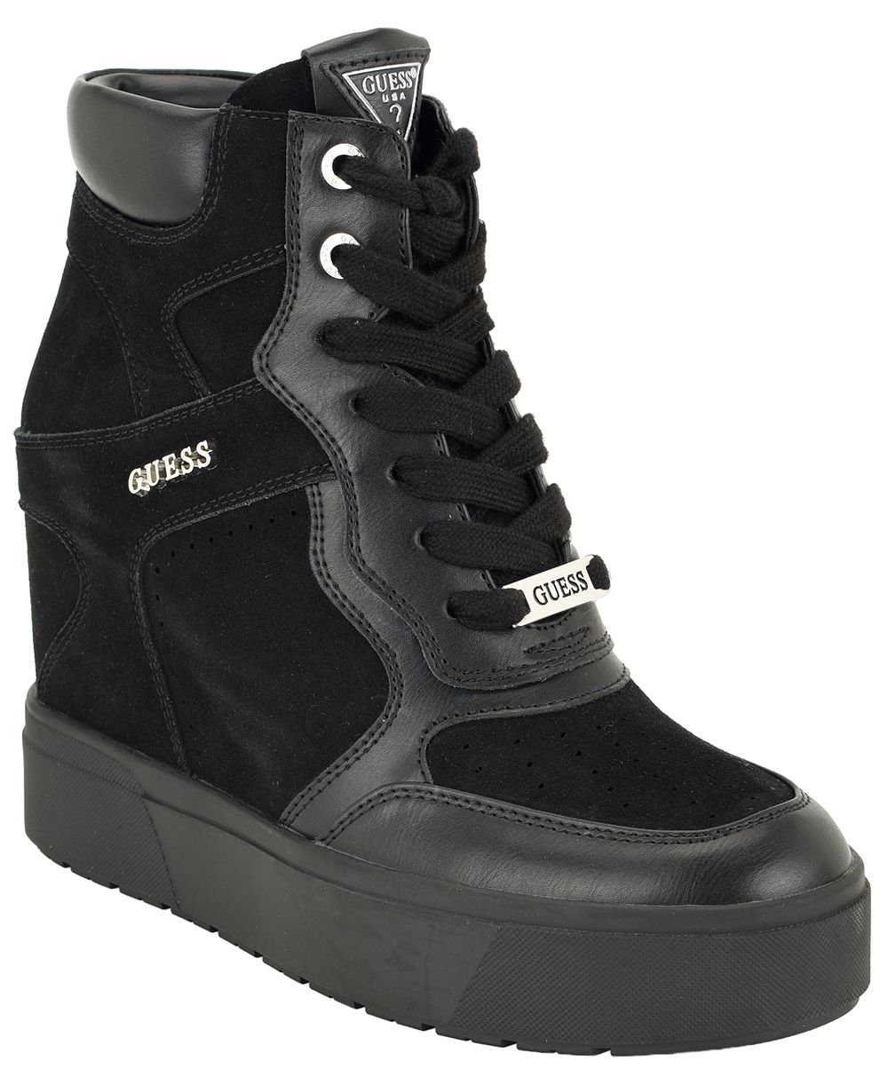 GUESS Women's Guilley Lace-Up Wedge Sneaker Bootie