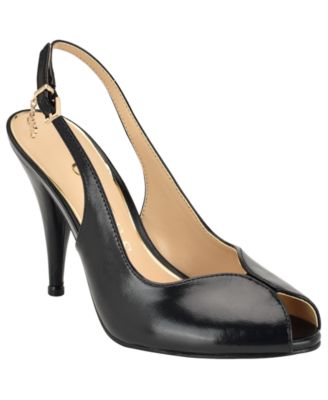 Женские туфли-лодочки GUESS Ilovea Leather Peep Toe Sculpted Stiletto