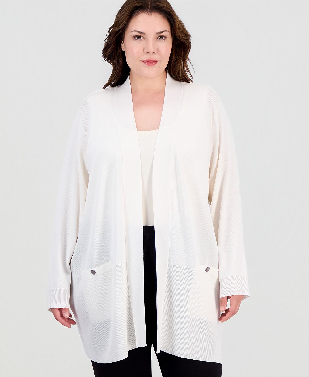 Anne Klein Plus Size кардиган без воротника с открытым передом