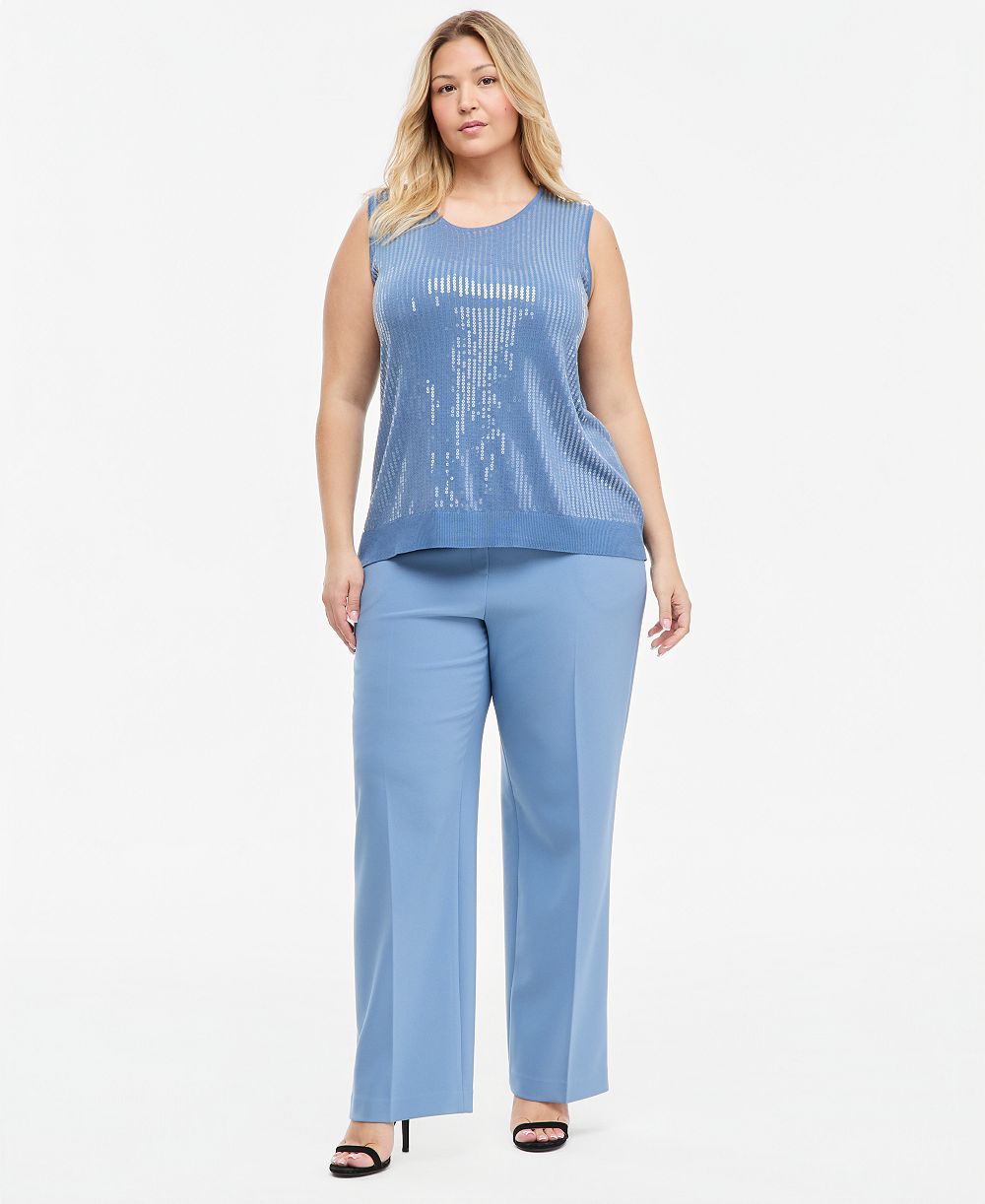 Брюки Anne Klein Plus Size Wide-Leg Pull-On