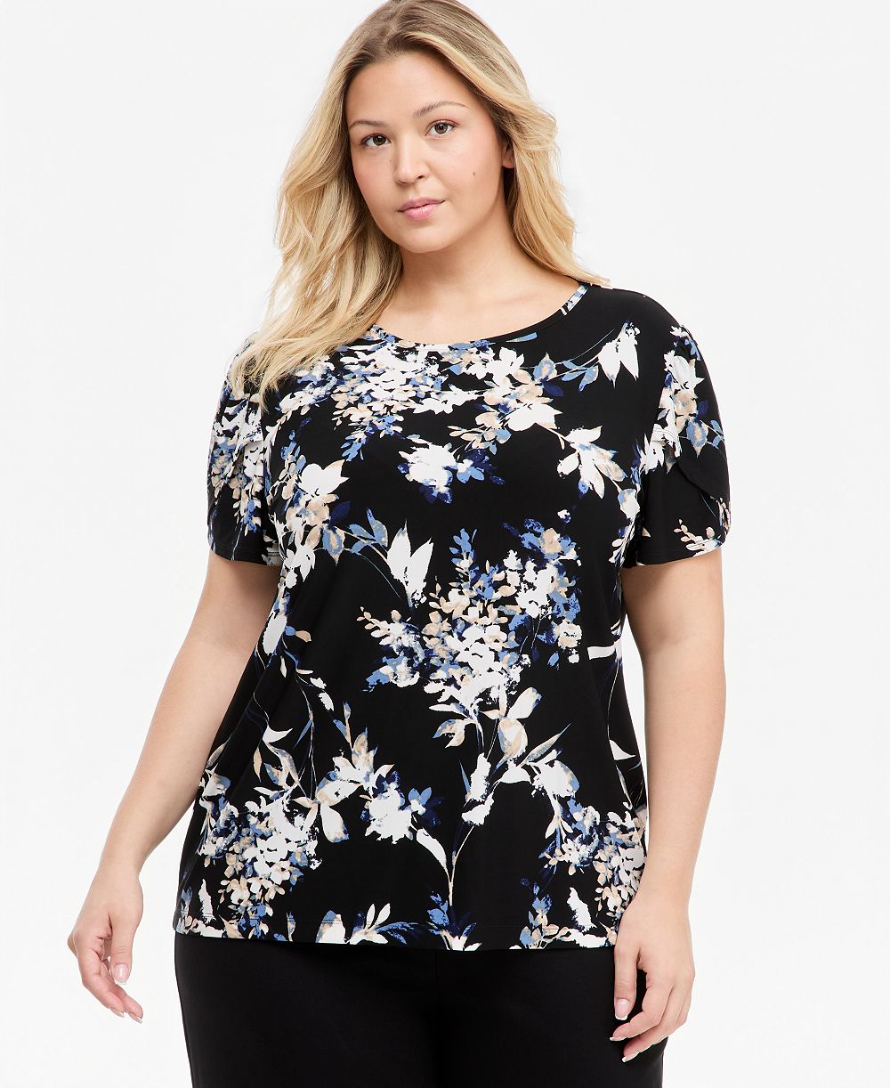 Женская футболка Anne Klein Essentials Plus Size Tuli Floral