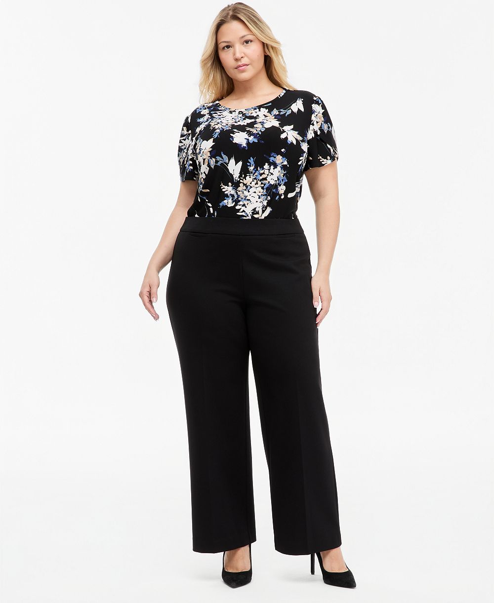 Anne Klein Essentials Plus Size брюки Wide-Leg Pull-On