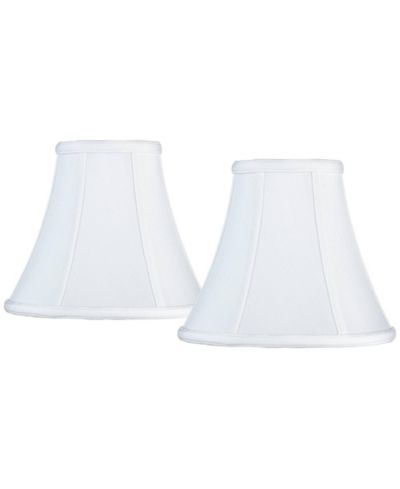 Springcrest Imperial Shade Set of 2 Round Bell Lamp Shades High Spider with Replacement Harp and Finial Fitting