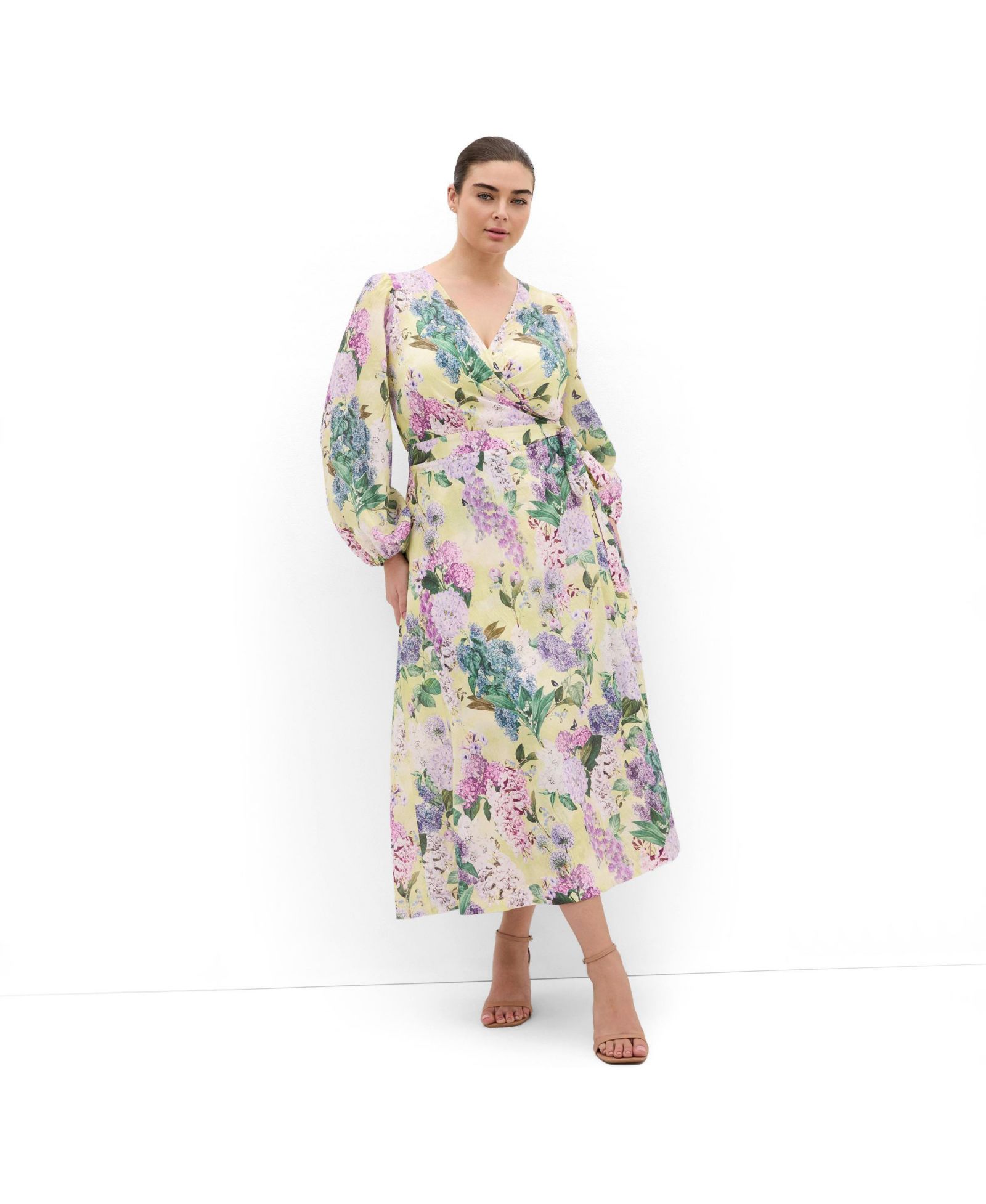 Женское платье макси CITY CHIC Women's Anastasia Hydrangea Print Wrap