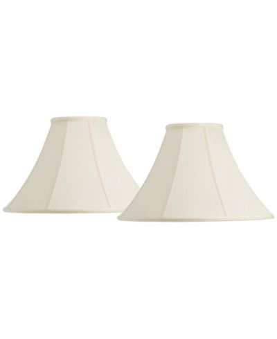 Springcrest Imperial Shade Set of 2 Bell Lamp Shades High Spider Replacement Harp and Finial Fitting