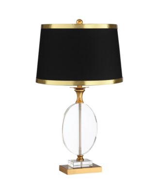 Vienna Full Spectrum Modern Table Lamp 28" Tall Clear Crystal Glass Metal Drum Shade for Bedroom Living Room Bedside House