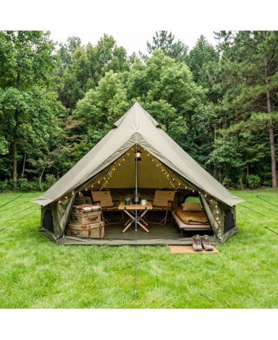 Палатка Streamdale Furniture 16.4Feet 4-Season Waterproof Bell Tent с отверстием для печи на 10 человек