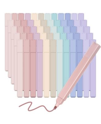 Набор маркеров GNUADZ Pastel Highlighters No Bleed с косым наконечником, 60 шт