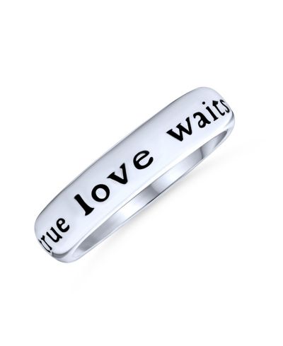 Bling Jewelry Silver Promise Band Ring