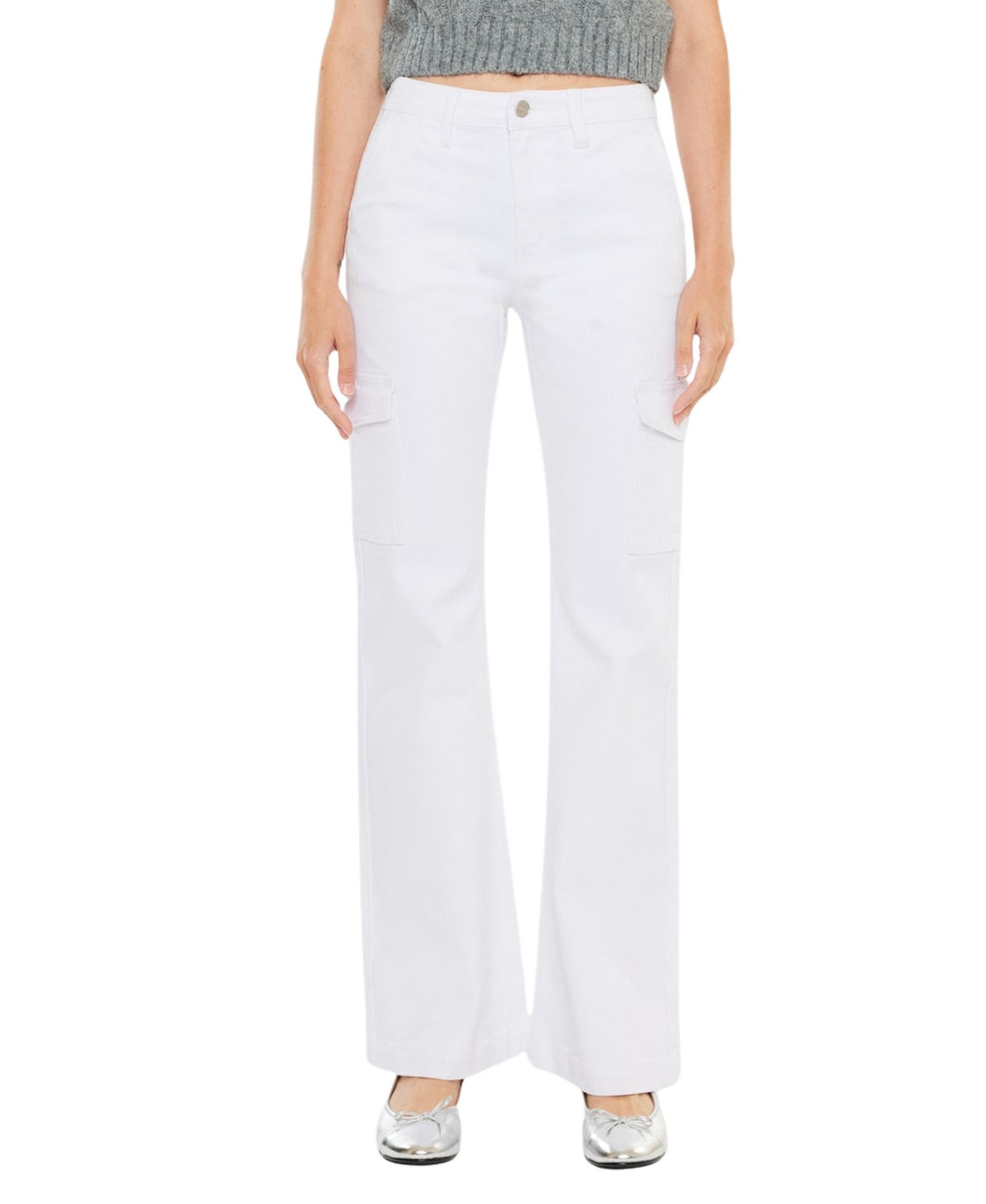 KanCan Women's Marilyn High Rise Wide Flare Jeans