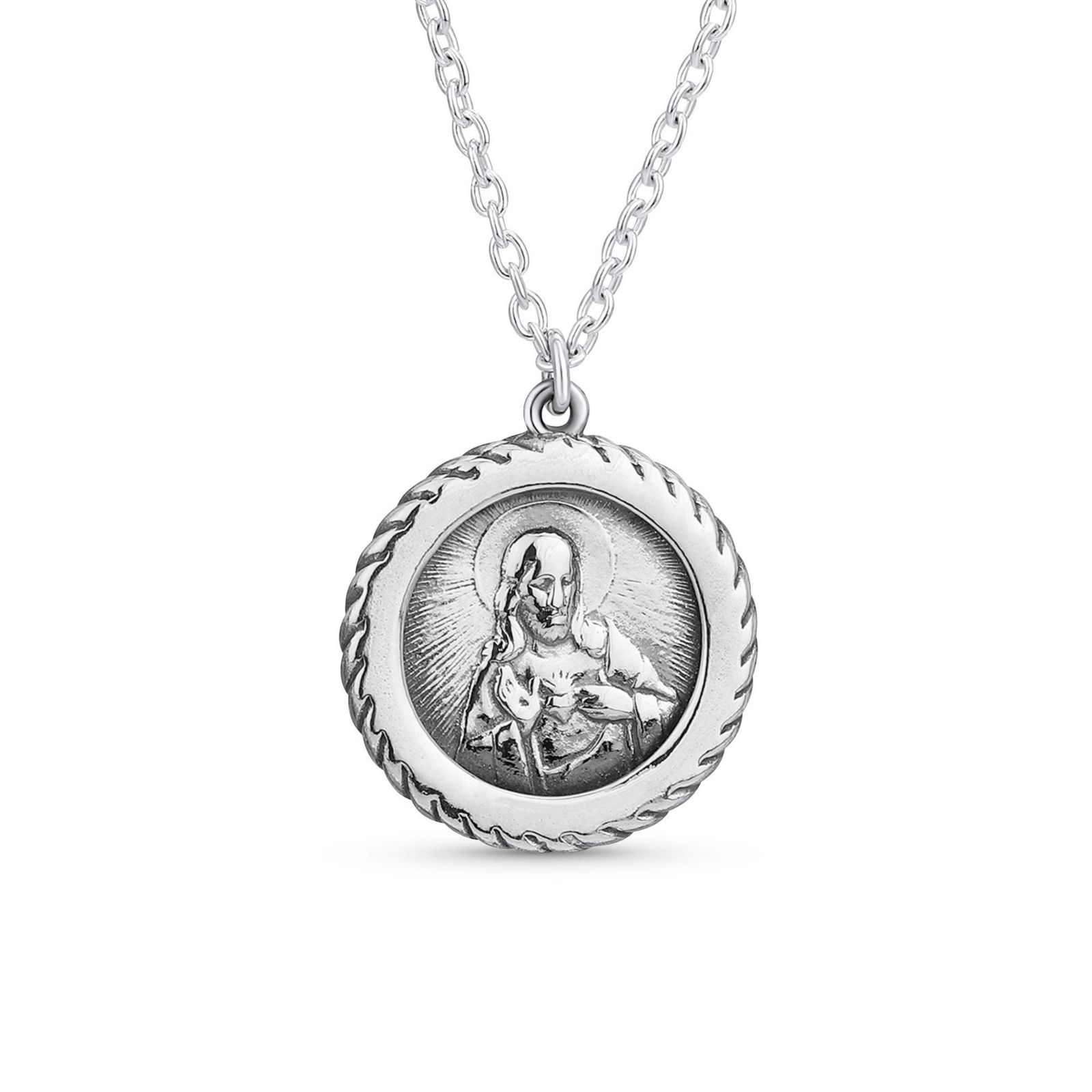 Подвеска-медальон Bling Jewelry с Иисусом из серебра.925