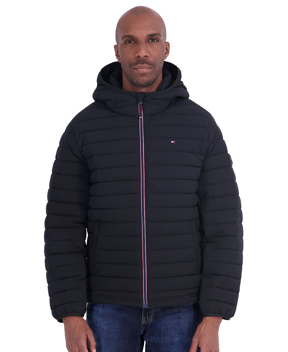 Tommy Hilfiger Men's Stretch Hooded Packable Jacket