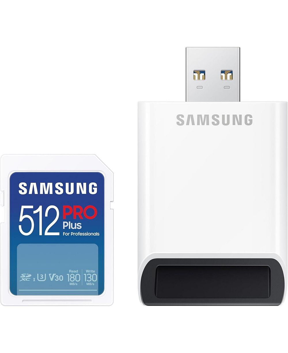 Samsung Pro Plus 512GB SD Memory Card with Reader