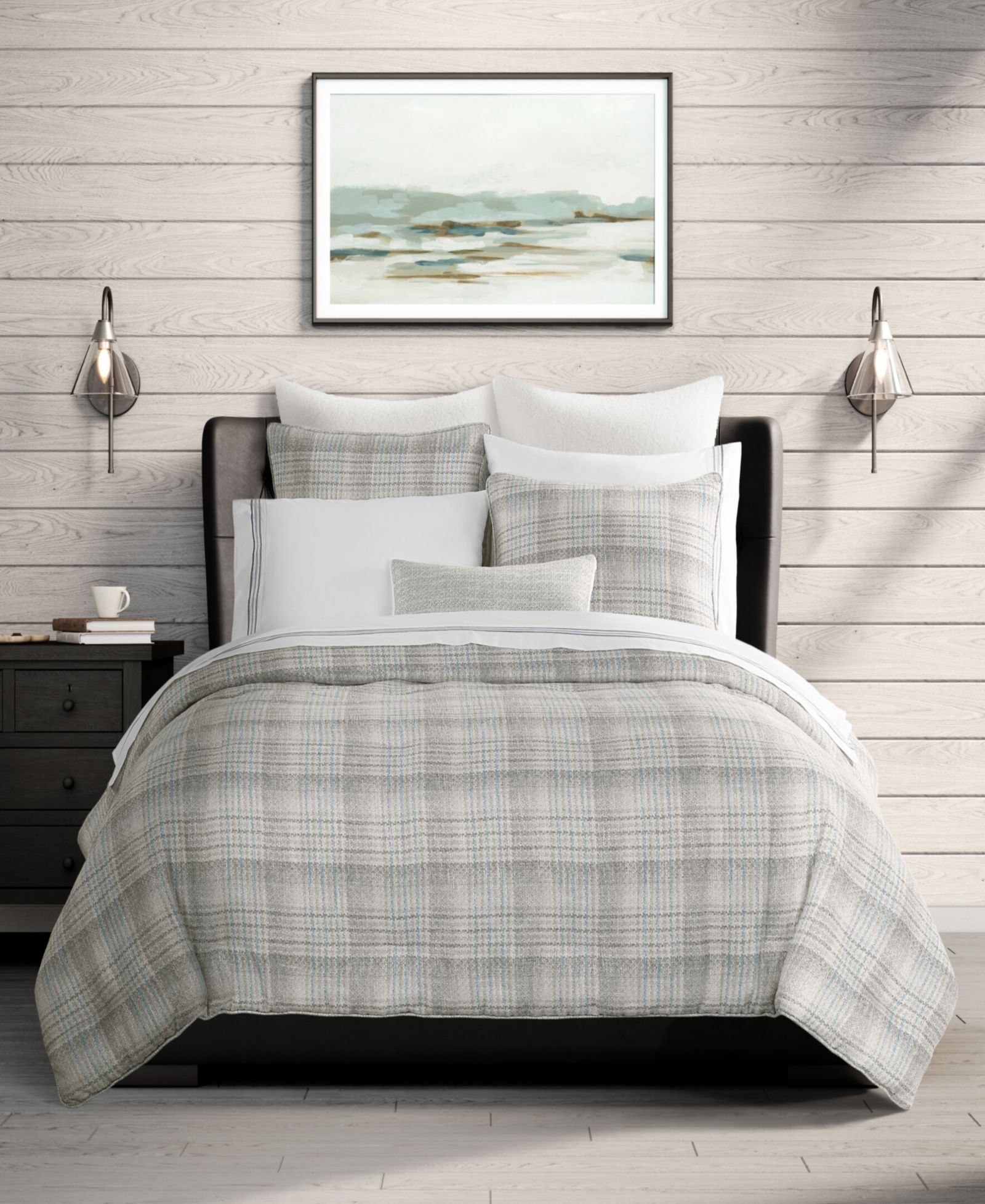 Комплект покрывала J Queen New York Alejandro Plaid 4-Piece California King