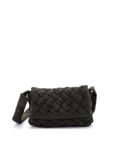 Pre-Owned Bottega Veneta Small Rumple Shoulder Bag Intrecciato Nyl