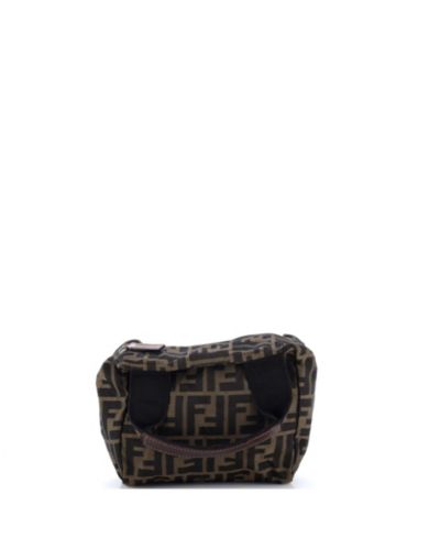 Сумка Fendi Mini Vintage 1925 Cosmetic Tote Zucca Canvas Pre-Owned
