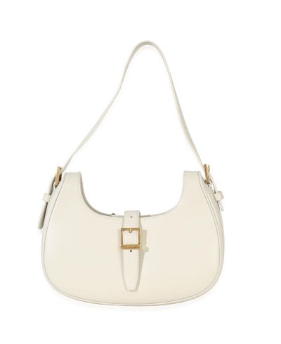 Pre-Owned Saint Laurent Cream Smooth Calfskin Le Fermoir Hobo