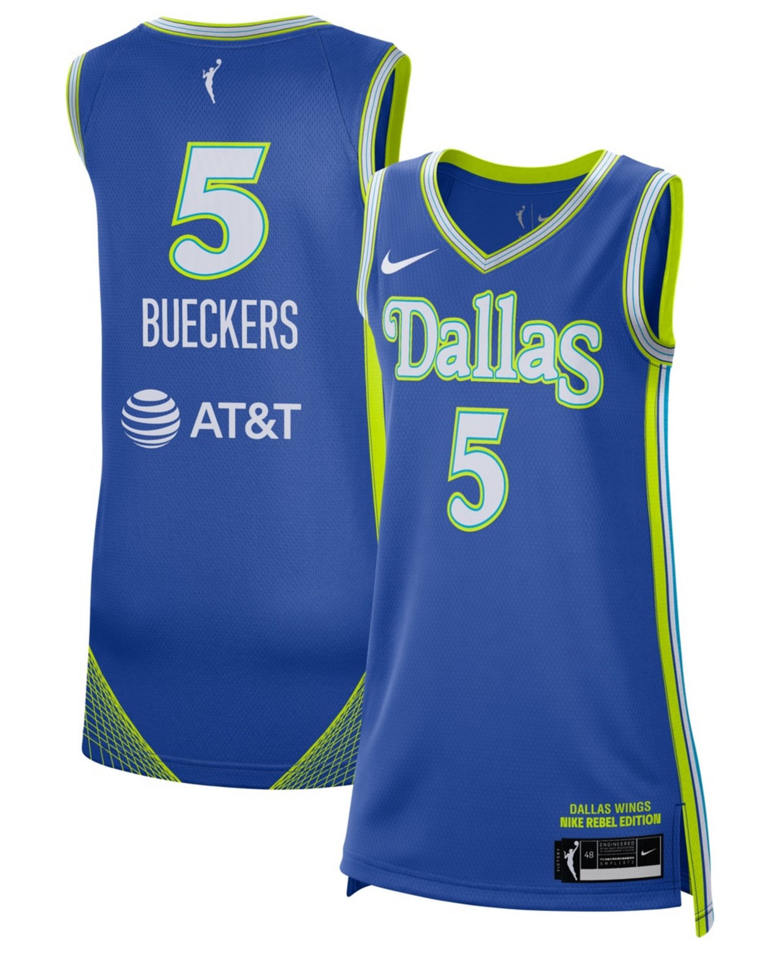 Nike Мужская и Женская джерси Paige Bueckers Royal Dallas Wings Victory - Rebel Edition
