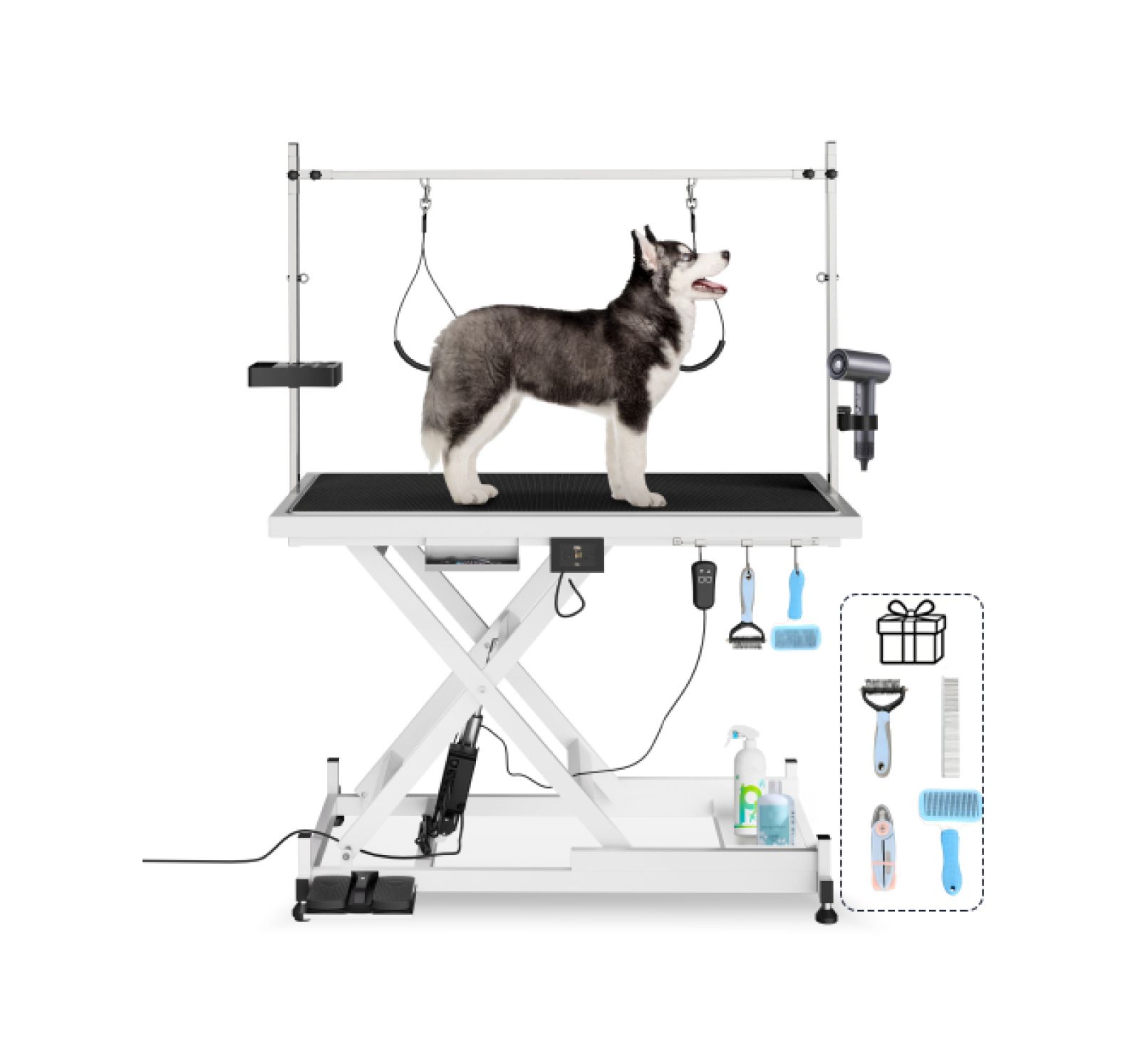 Streamdale Furniture Deluxe Электрический стол для груминга домашних животных, регулируемый по высоте