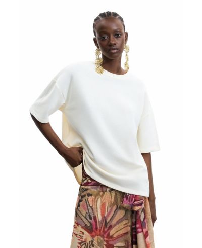 Женская трикотажная футболка Desigual Short sleeve knit t-shirt