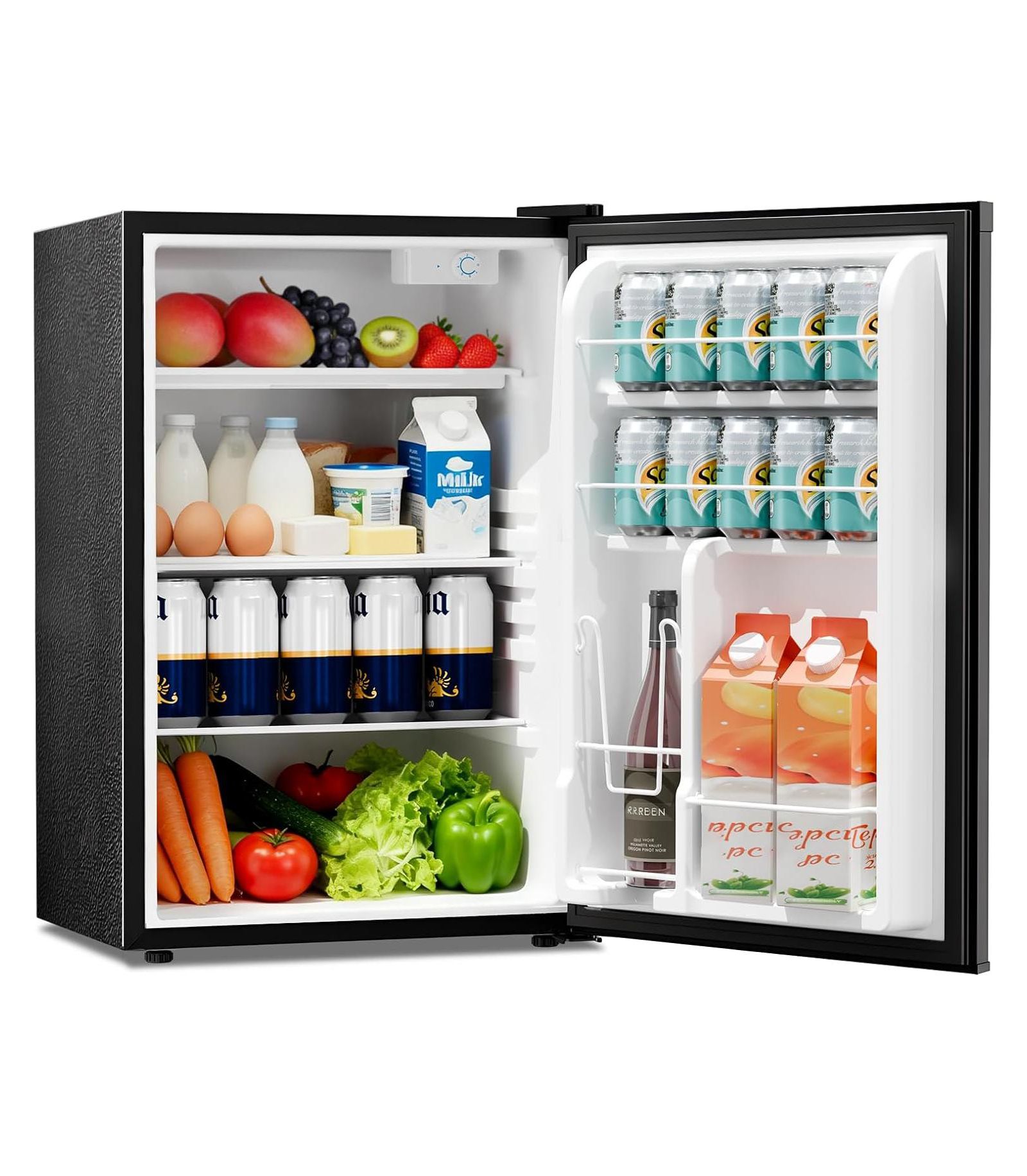 Мини-холодильник Cowsar 4.41 Cu Ft, однодверный, черный