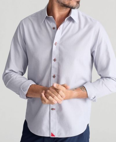 UNTUCKit Men's Slim Fit Long Sleeve Wrinkle Free Rubican Shirt