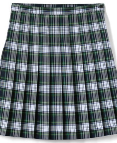 Lands' End Детский Plaid Pleated Skirt Below the Knee