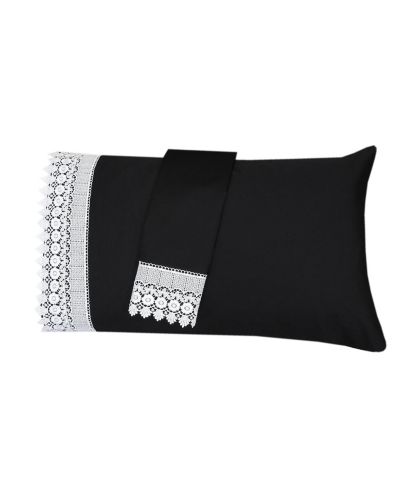 Egyptian Linens Embellished 4-Inch Lace Trim Pillowcases (Pair)