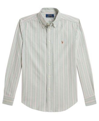 Мужская хлопковая рубашка Polo Ralph Lauren в полоску для мальчиков 8-20