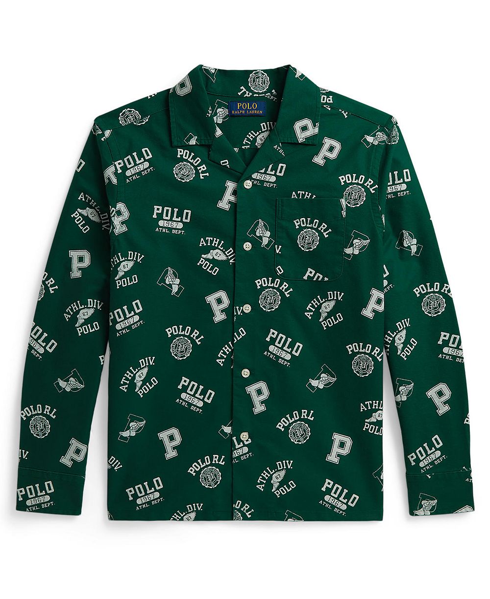 Polo Ralph Lauren хлопковая рубашка Oxford для мальчиков, принт