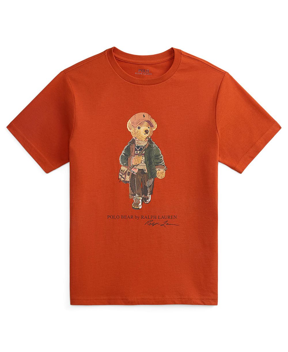 Polo Ralph Lauren Детская хлопковая футболка с принтом Polo Bear