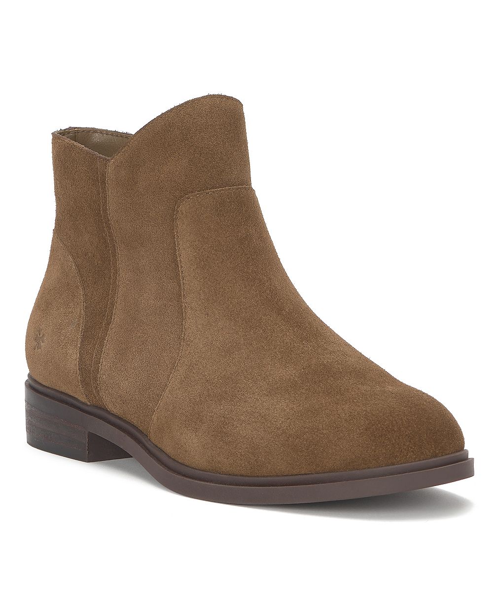 Lucky Brand Women's Haizly Suede Round Toe Ankle Booties