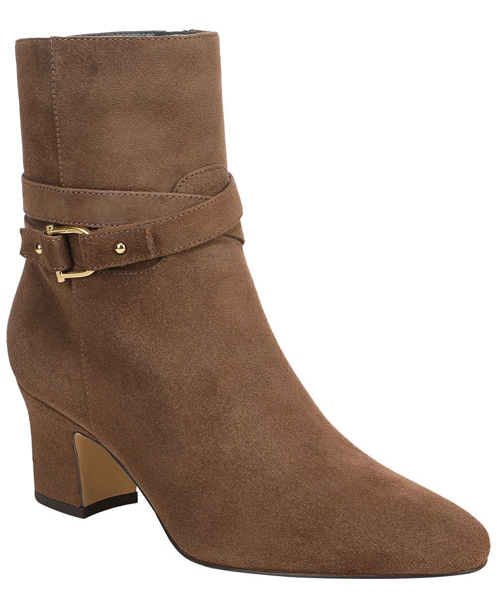 Franco Sarto Women's Flexa Caden Suede Almond Toe Ankle Boots